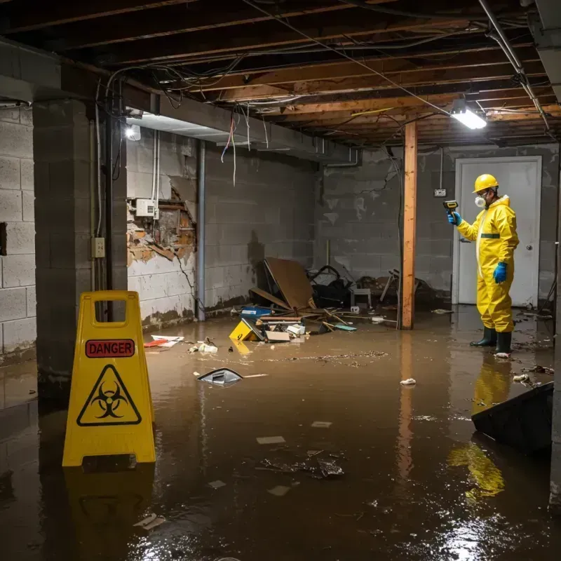 Flooded Basement Electrical Hazard in Scott County, VA Property