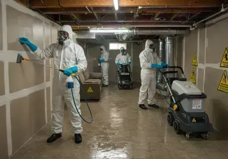 Basement Moisture Removal and Structural Drying process in Scott County, VA